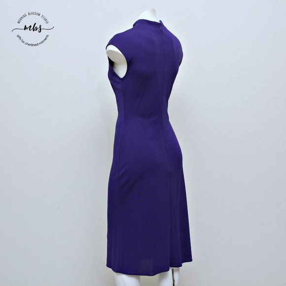Rimini High Neck Sleeveless Shift Midi Dress - Picture 5 of 12